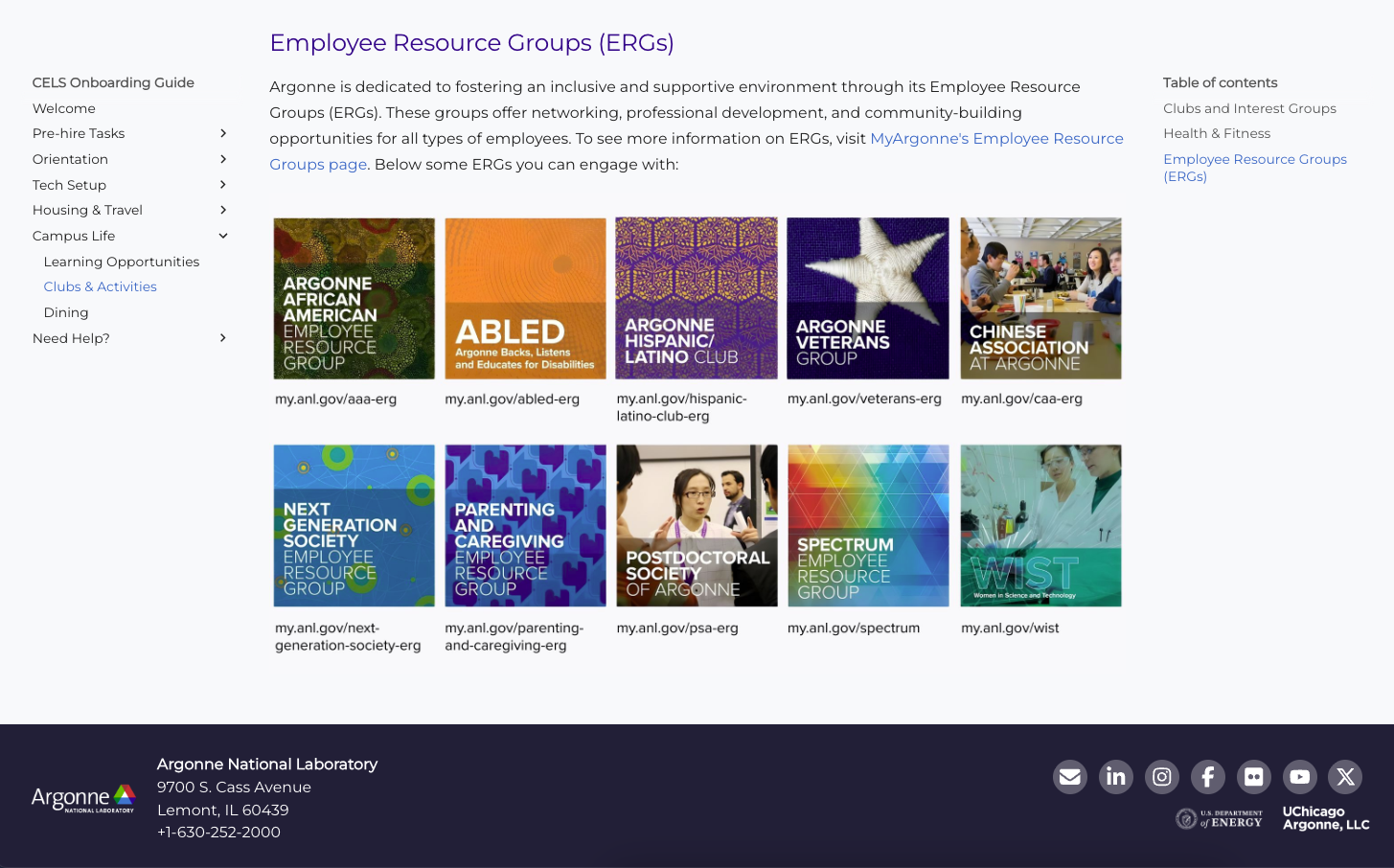 Argonne site screenshot 5